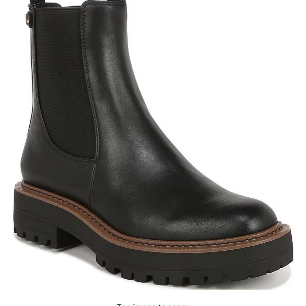 Sam Edelman Laguna Waterproof Platform Leather Chelsea Booties, sz 7